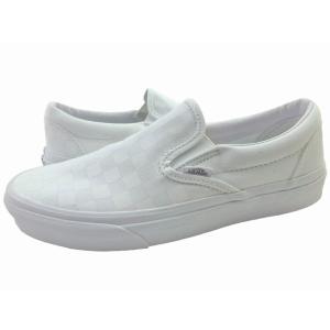 US企画 Vans Slip-On バンズ スリッポン チェッカーボード キャンバス スニーカー スケート 白 True White｜trickortreat