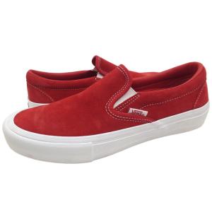 US企画 Vans Slip-On Pro バンズ スリッポンプロ スウェード キャンバス スケート 赤 Red｜trickortreat