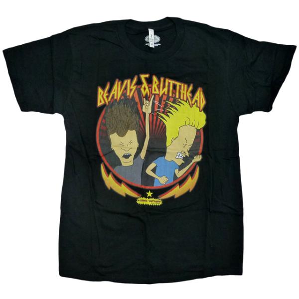 海外正規ライセンス Beavis And Butthead Rock Heads Tee ビーバス・...
