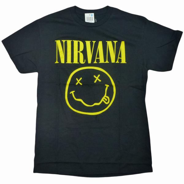 海外正規オフィシャル NIRVANA SMILEY Tee ニルヴァーナ スマイル カート・コバーン...