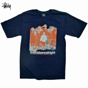 Stussy The Kids Are Alright Tee ステューシー 名作 フォト ロゴ Tシャツ 半袖 ストリート スケート Tyrone Lebon 広告 The Who Navy 紺【ゆうパケット対応】