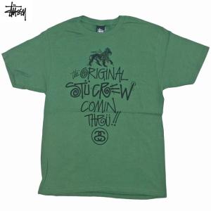 Stussy Rasta Link Tee ステューシー ラスタライオン SSリンク ショーンフォント ロゴ 名作 Tシャツ ストリート スケート Green 緑【ゆうパケット対応】