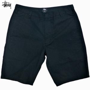 Stussy Solid Gramps Short ステューシー ロゴ ハーフパンツ ショーツ 短パン 黒｜trickortreat