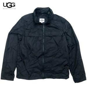 UGG Shawn Packable Zip-Up Jacket アグ フード付きナイロンジャケット 防水 軽量 コンパクト収納 メンズ 黒 Black｜trickortreat
