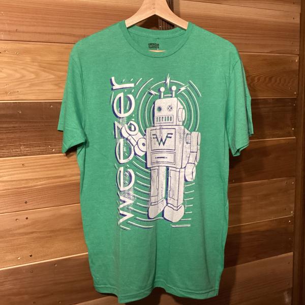 WEEZER  ROBOT Tee  ウィーザーバンドTシャツ ヘザーグリーン