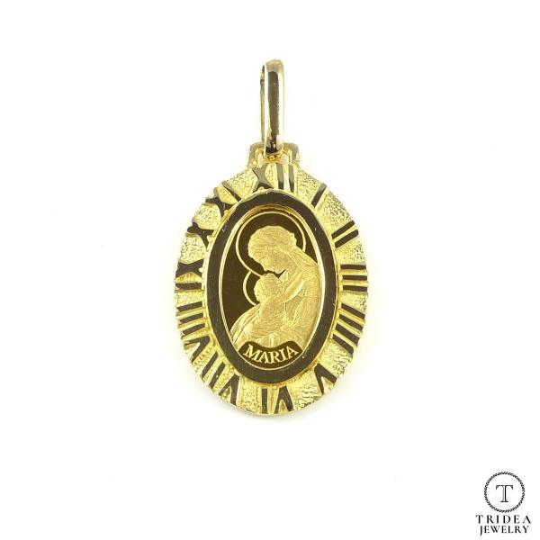 純金 K24 コイン 1g ペンダント 3.2g PAMP SUISSE 聖母 マリア キリスト 聖...