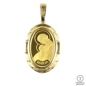 ★10金　聖母マリア　コインチャーム★ CHRISTMAS JEWELRY マリアチャーム付コインペンダント】 聖母