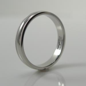 プラチナリング Pt900 ミル打ち 造幣局検定 結婚指輪 マリッジ ペアリング 甲丸 プレゼント ギフト
