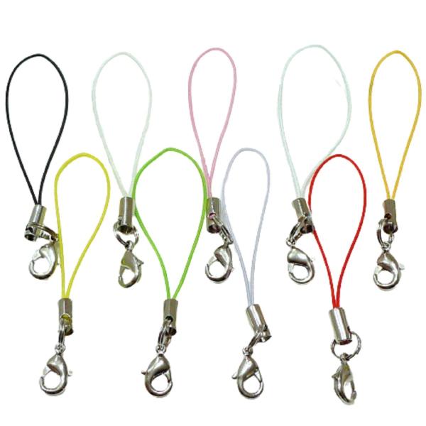 カン付ナスカンストラップ 5本入 選べるカラー 9色 カニカン キーホルダー アクセサリー ハンドメ...