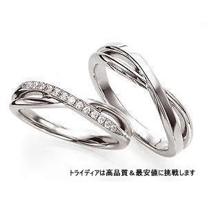 WishウィッシュWS605写真左Pt900プラチナリング結婚指輪マリッジ プレゼント ギフト｜trideacoltd