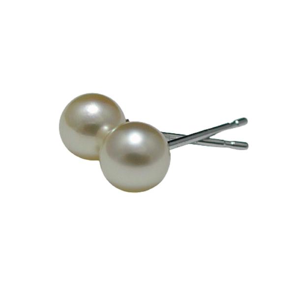 アコヤパール ピアス 1ペア 14金 ホワイトゴールド サイズ選択可 4.5mm 7mm 本真珠 シ...