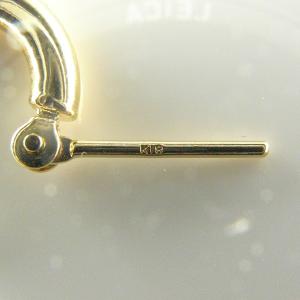 18金 フープピアス 小さめ 国産 幅2mm ...の詳細画像1