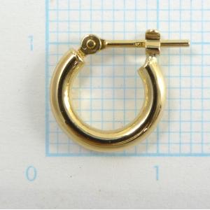 18金 フープピアス 小さめ 国産 幅2mm ...の詳細画像2