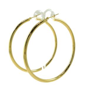 K18YG 18金 フープピアス 幅3mm 外径30mm イエローゴールド　片耳 K18YG 18金 フープピアス 幅3mm 外径30mm イエローゴールド 片耳