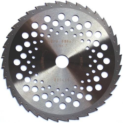 【草刈用 刈払機 チップソー】刈らまいか Uタイプ 230×36 1枚