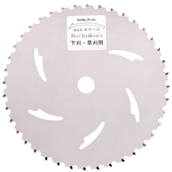 【下刈・草刈用 刈払機 チップソー】ステージ 255×40 1枚