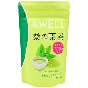 &amp;WELL(アンドウェル) 桑の葉茶 無農薬 栄養丸ごと粉末タイプ 糖質対策 沖縄県産 シマ桑100% 90g (1)