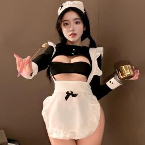 コスプレ メイド レディース メイド服 ワンピ...の詳細画像1