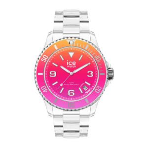 [Ice watch] アイスウォッチ 時計 腕時計 レディース 021440 アイス クリア サンセット [ICE clear sunset] ピンク スモール｜trillionclub