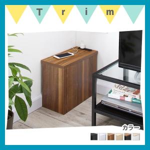 コーナーケーブル収納ボックス(plugg)プラッグ/２口コンセント付き 電源タップを隠して収納 配線すっきり 整理整頓 片付け