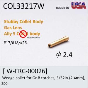 Tig溶接トーチ部品 2.4Wコレット #17 #18 #26 FURICK CUP 