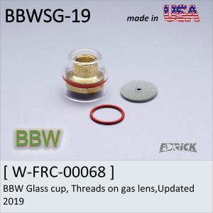 Tig溶接トーチ ノズル 軽量パイレックスカップ  FURICK CUP　BBW Glass cup, Threads on gas lens,Updated 2019　(BBWSG-19 )｜trine-shop