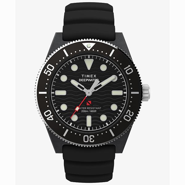 TIMEX タイメックス ディープウォーターリーフ 200 コンポジット ダイバーズウォッチ　ブラッ...
