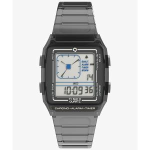 TIMEX タイメックス Q LCA トランスパレント ブラック 半透明 樹脂ケース TW2W45000 男女兼用 腕時計 国内正規品 送料無料