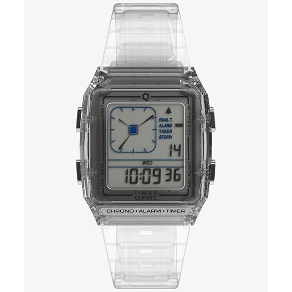 TIMEX タイメックス  Q LCA トランスパレント クリア 半透明 樹脂ケース TW2W452...