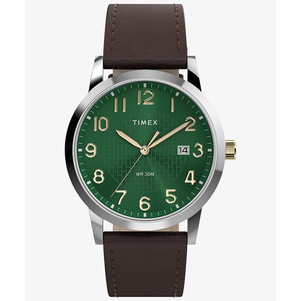 TIMEX タイメックス メインストリート グリーン デイト表示 シンプルウォッチ 38mm クォー...
