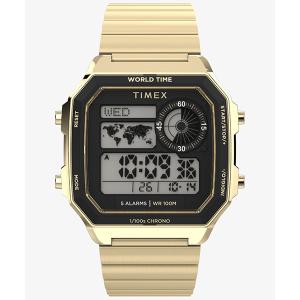 TIMEX タイメックス メインストリート デジタル ゴールド ワールドタイム機能 インディグロナイトライト TW5M69000 メンズ 腕時計 国内正規品 送料無料