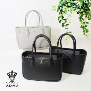 A.D.M.J. エーディーエムジェイ 本革 レザー 定番 牛革 フラップ カブセ付き ミニトートバッグ ハンドバッグ SHRINKLEATHER MINI TOTEBAG ACS01080｜trinityandunity-hand