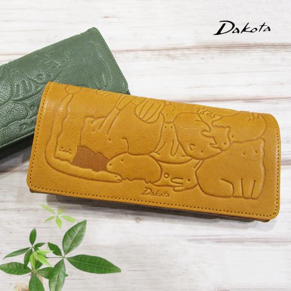 Dakota ダコタ 本革 牛革 レザー アニマーレ フラップ かぶせ スナップ式 長財布 ロング ...