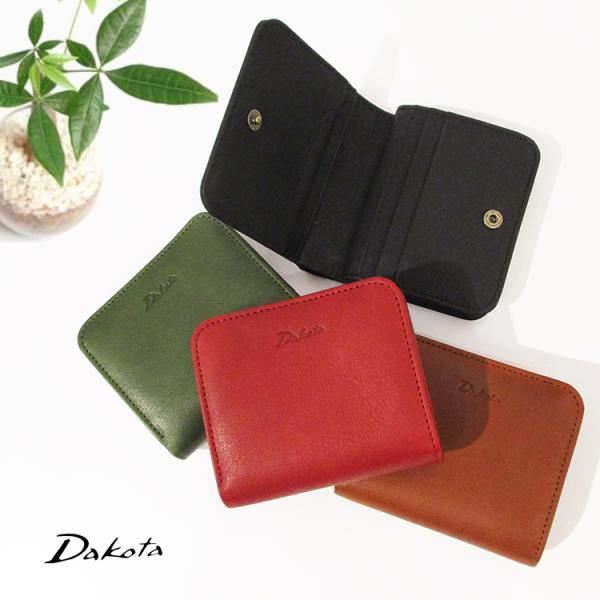 Dakota ダコタ 牛革 本革 レザー ラルゴ スナップ 四方口 ボックス型小銭入れ付 コンパクト...