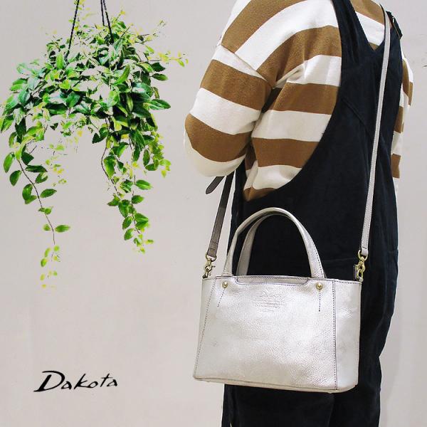 Dakota ダコタ 牛革 本革 55周年限定 メタリック 箔 レザー キューブ 2way ショルダ...