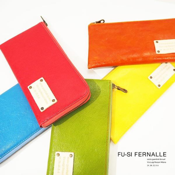 フーシフェルナーレ FU-SI FERNALLE  ヤギ革 L字 ファスナー 薄型 ロングウォレット...