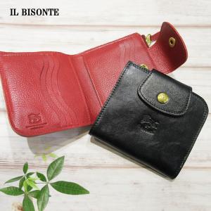 IL BISONTE イルビゾンテ 本革 牛革 レザー フラップ かぶせ スナップ 二つ折り財布 ミニ ウォレット SMW175｜trinityandunity-hand