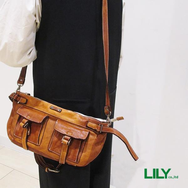 リリー LILY リアルマインド フォロ 馬革 製品染め ユーズド加工 2WAY 肩掛け ボディバッ...