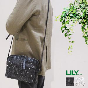 リリー LILY リアルマインド REAL MIND 日本製 本革 レザー 花崗石柄 プリント ソフト牛革 グラニート スクエア ミニ ショルダーバッグ 斜め掛け 210274｜trinityandunity-hand