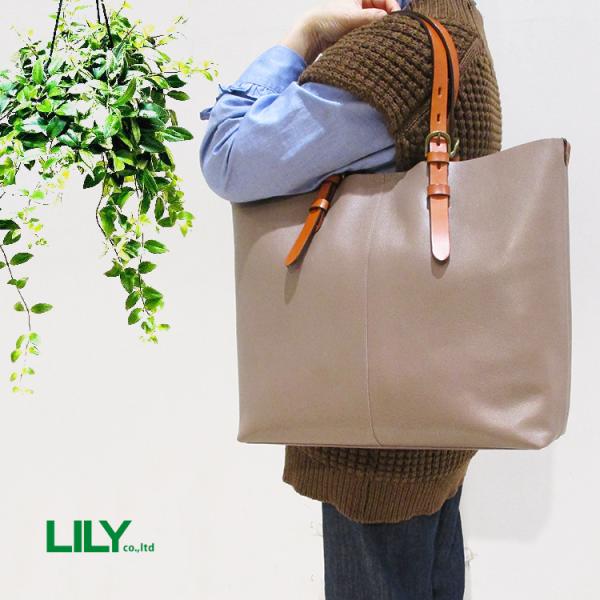 リリー LILY レッセフェール レザー 本革 牛革 リベル A4サイズ対応 肩掛け トートバッグ ...