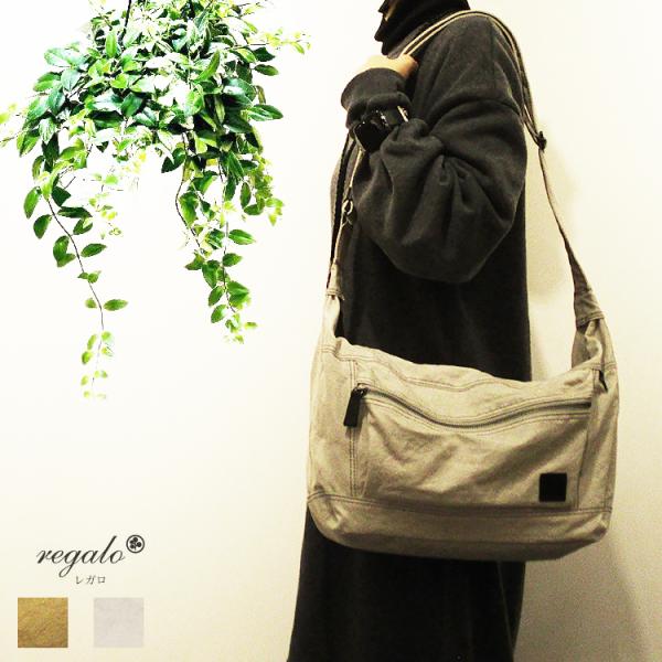 レガロ REGALO 天日干し 高品質コットン 綿 帆布 キャンバス 牛革 本革 レザー Wステッチ...