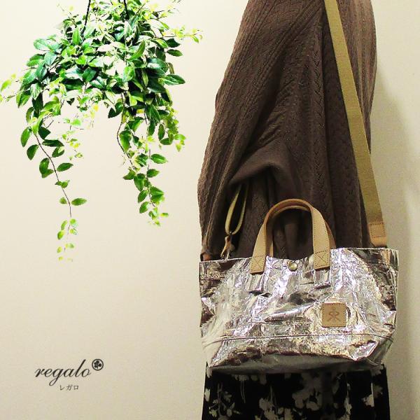 レガロ REGALO 本革 牛革 レザー メタリック ポリエチレン ザック T.P 日本製 2way...