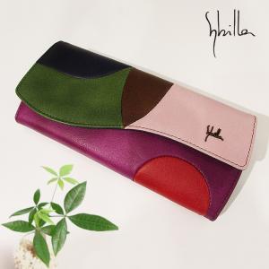 シビラ Sybilla シルクロ 本革 牛革 レザー ラウンド ドット 水玉