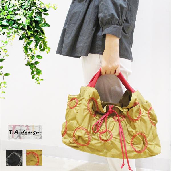 T.A design ティーエーデザイン ドット ステッチワーク ポリエステル ギャバジン織素材 牛...