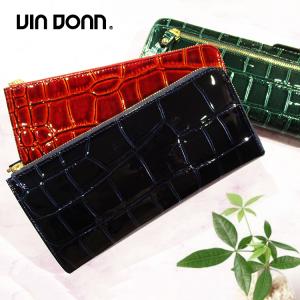 ヴィアドアン VIA DOAN ラックスクロコ 二つ折り財布 エナメル レザー