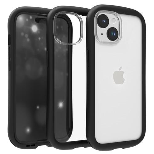 ajouter アジュテ iPhone 15 衝撃吸収ラウンドケース-ブラック