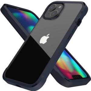 BESPER 日本メーカー iPhone 13 mini 用ケース Gravitas 衝撃吸収 米軍MIL規格準拠 耐衝撃 背面 クリアケース カバー バンパー ネイビー｜trinitypremiumstore