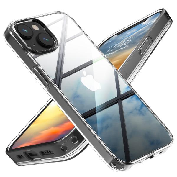 iPhone ケース iPhone 14 iPhone 13 ハイブリッドケース-クリア 耐衝撃 B...