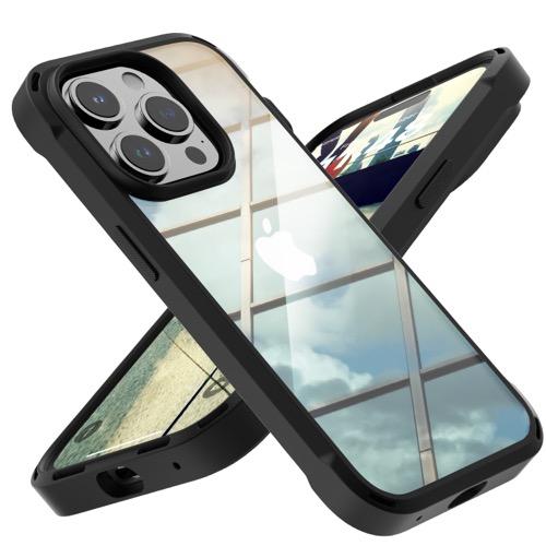 BESPER ベスパーiPhone 15 Pro 衝撃吸収 ハイブリッドケース-ブラック