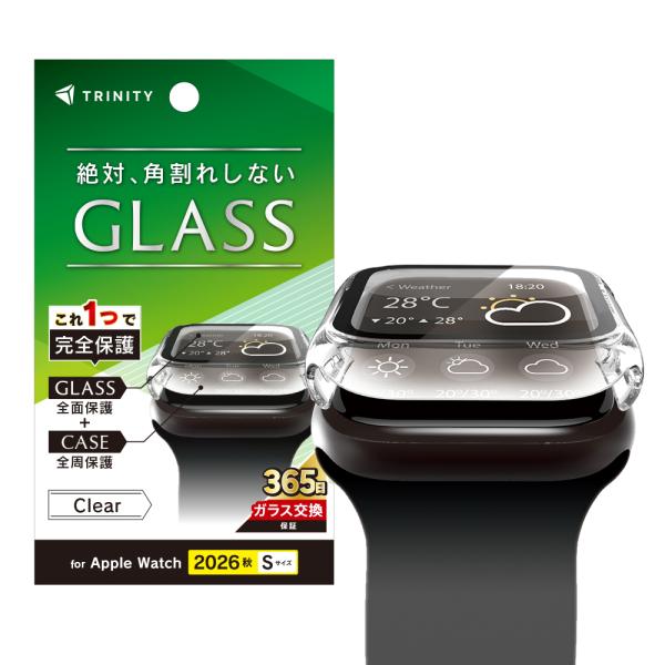 トリニティ Apple Watch Series12（42mm） アルミノシリケート 高透明 ガラス...